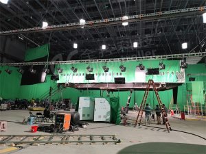 Application of Motion Platform in the film industry 5 6DOF platform shoots air crash movie scene