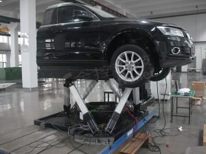 6DOF black car driving simulator