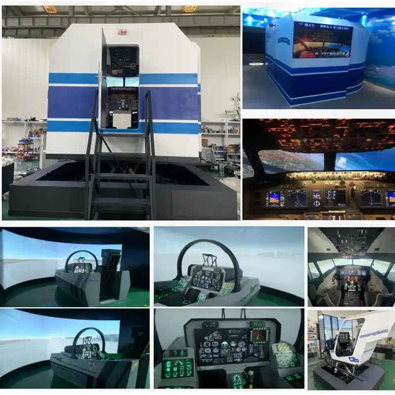 Custom flight simulators and simulation chambers
